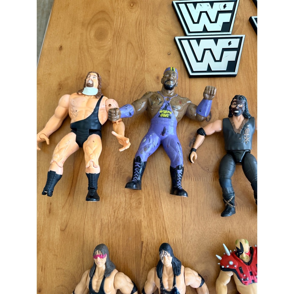 Vintage WWF WCW Wrestling Figure Lot Bret Hart Scott Hall Kane L.O.D. Jakks 90s - Picture 9 of 14